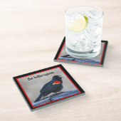 Musical Redwing Blackbird in Marsh Glazen Onderzetter (Schuin)