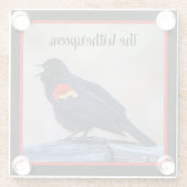 Musical Redwing Blackbird in Marsh Glazen Onderzetter (Achterkant)