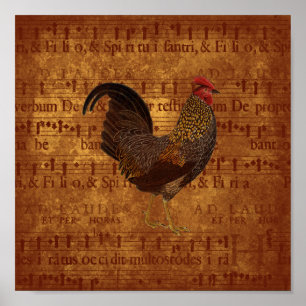 Musical Rooster Poster