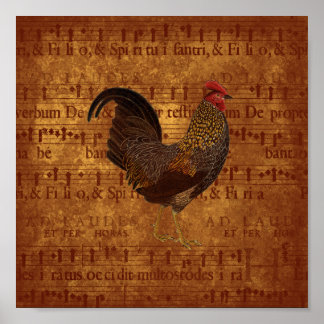 Musical Rooster Poster