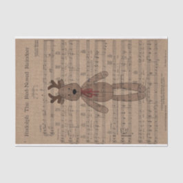 Musical Rudolph Red Nose Reindeer Teddy Bear Tissuepapier