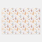 MUSICAL SAFARI ANIMALS BABY CADEAU INPAKPAPIER VEL (Voorkant)