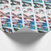 MUSICAL SANTA AND SNOWMAN XMAS NACHT PARTIJ CADEAUPAPIER (Hoek)