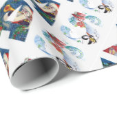 MUSICAL SANTA AND SNOWMAN XMAS NACHT PARTIJ CADEAUPAPIER (Rol Hoek)