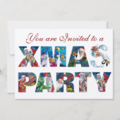 MUSICAL SANTA AND SNOWMAN XMAS NACHT PARTIJ KAART (Voorkant)