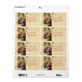  Musical Santa Chickadees en Kinderen Etiket (Full Sheet)