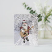 Musical Santa Claus die kerstliedjes speelt Feestdagenkaart (Staand voorkant)