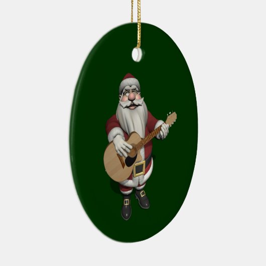 Musical Santa Claus die kerstliedjes speelt Keramisch Ornament (Rechts)
