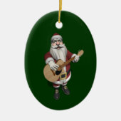Musical Santa Claus die kerstliedjes speelt Keramisch Ornament (Voorkant)