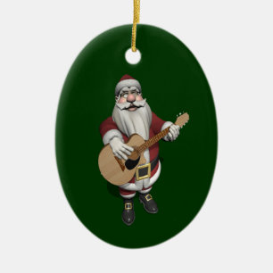 Musical Santa Claus die kerstliedjes speelt Keramisch Ornament