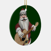 Musical Santa Claus die kerstliedjes speelt Keramisch Ornament (Rechts)