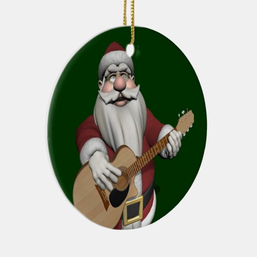 Musical Santa Claus die kerstliedjes speelt Keramisch Ornament (Rechts)