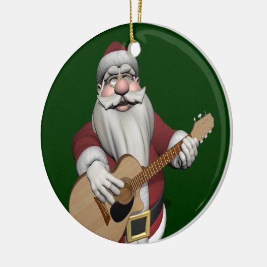Musical Santa Claus die kerstliedjes speelt Keramisch Ornament (Links)