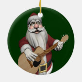 Musical Santa Claus die kerstliedjes speelt Keramisch Ornament (Achterkant)