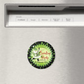 Musical Santa Elf Caroling Party Invitation Magnet (Insitu (Vaatwasser))