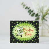 Musical Santa Elf kerstCaroling Party Invitat Kaart (Staand voorkant)