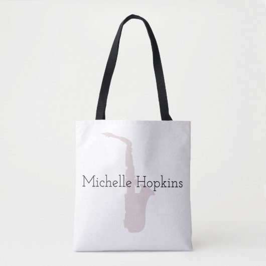 Musical Saxophone Classical Music Persoonlijk Tote Bag (Voorkant)