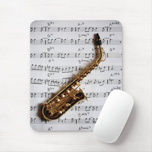 Musical Saxophone Mousepad Muismat (Met muis)