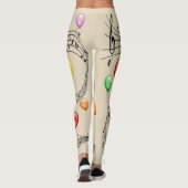 Musical Scale Swirl ~ Balloons ~ Musical Notes ~ * Leggings (Achterkant)