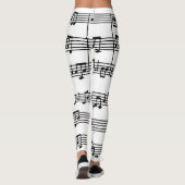 Musical Score All-Over Print Leggings (Achterkant)