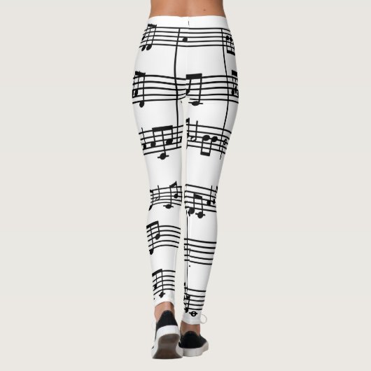 Musical Score All-Over Print Leggings (Achterkant)