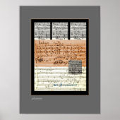 Musical Score Collage Poster (Voorkant)