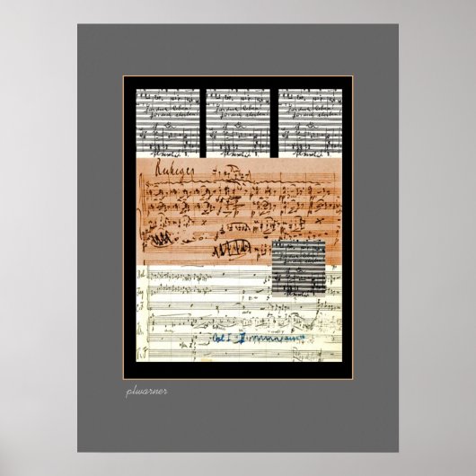 Musical Score Collage Poster (Voorkant)