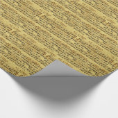 Musical Score Notation Old Paper Design Cadeaupapier (Hoek)