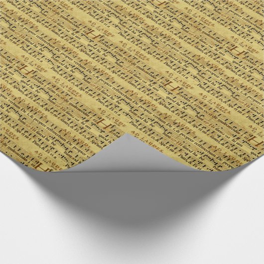 Musical Score Notation Old Paper Design Cadeaupapier (Hoek)