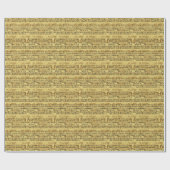 Musical Score Notation Old Paper Design Cadeaupapier (Vlak)