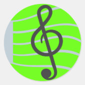 Musical Sheet Emoji Ronde Sticker (Voorkant)