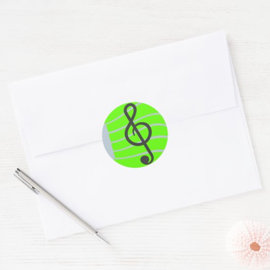 Musical Sheet Emoji Ronde Sticker (Envelop)
