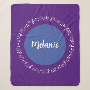 Musical Sherpa Blanket Gepersonaliseerd Name Deken