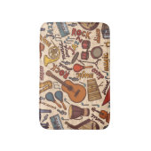 Musical Sketch: Kleurrijke naadloos. Badmat (Voorkant Verticaal)