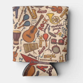 Musical Sketch: Kleurrijke  naadloos. Blikjeskoeler