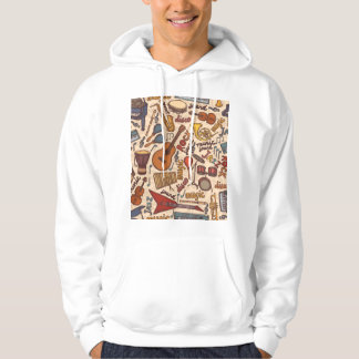 Musical Sketch: Kleurrijke naadloos. Hoodie