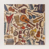 Musical Sketch: Kleurrijke naadloos. Legpuzzel (Horizontaal)