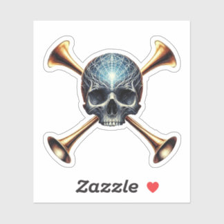 Musical Skull Sticker