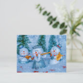 Musical Snow People briefkaart (Staand voorkant)