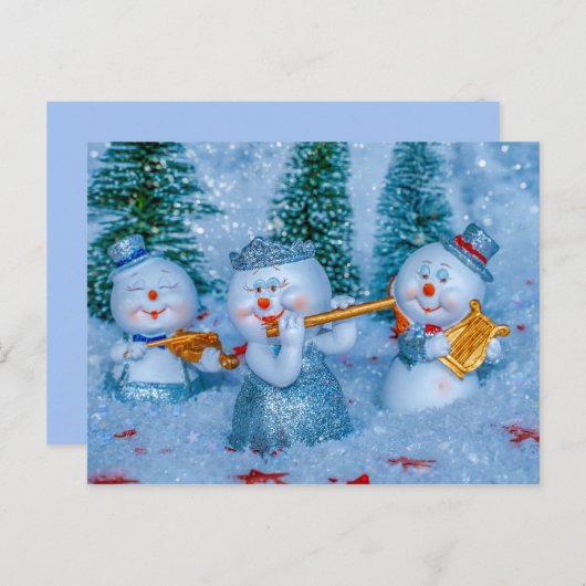 Musical Snow People briefkaart (Voorkant / Achterkant)