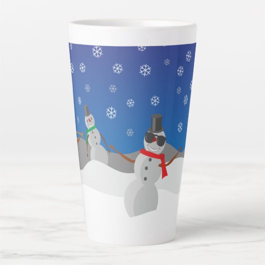 Musical Snowmen Latte Mok (Voorkant)