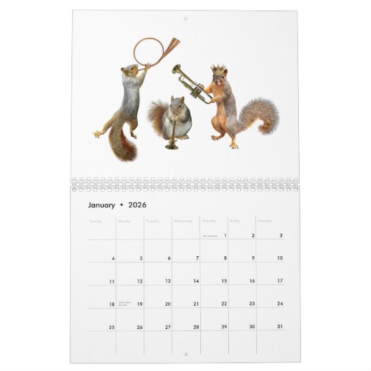 Musical Squirrels Kalender (Jan 2026)