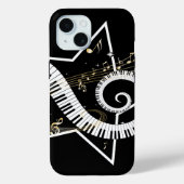 Musical Star golden notes Case-Mate iPhone Case (Achterkant)