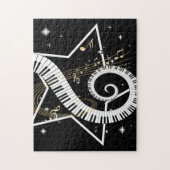 Musical Star golden notes Legpuzzel (Verticaal)