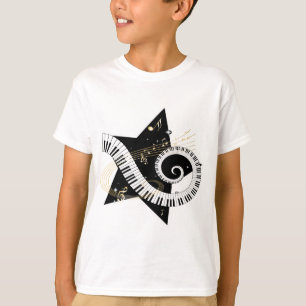 Musical Star golden notes T-shirt