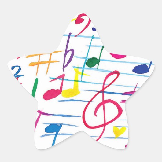 Musical Star Sticker (Voorkant)