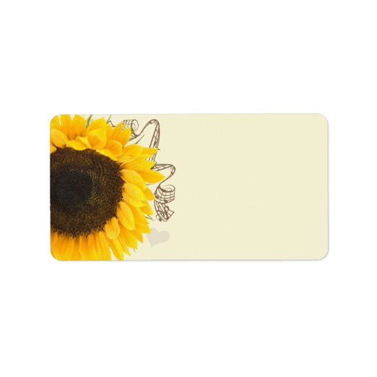Musical Sunflower Shipping Labels (Voorkant)