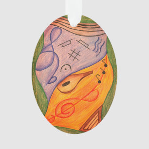 Musical Symbols met kerstboomklep Ornament