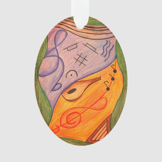 Musical Symbols met kerstboomklep Ornament (voorkant)