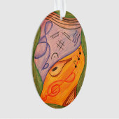 Musical Symbols met kerstboomklep Ornament (voorkant)